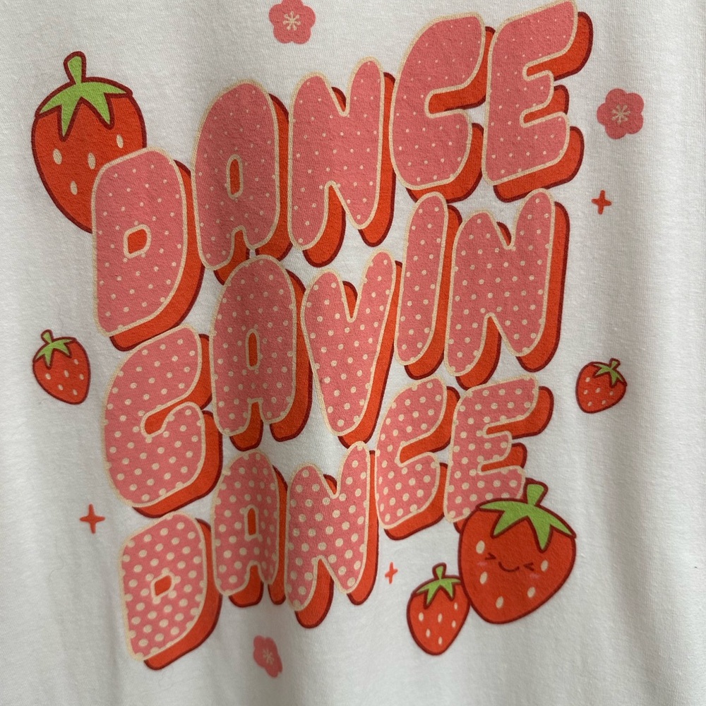 Unisex Dance Gavin Dance Kawaii Strawberry Ringer T-Shirt - Picture 2 of 6